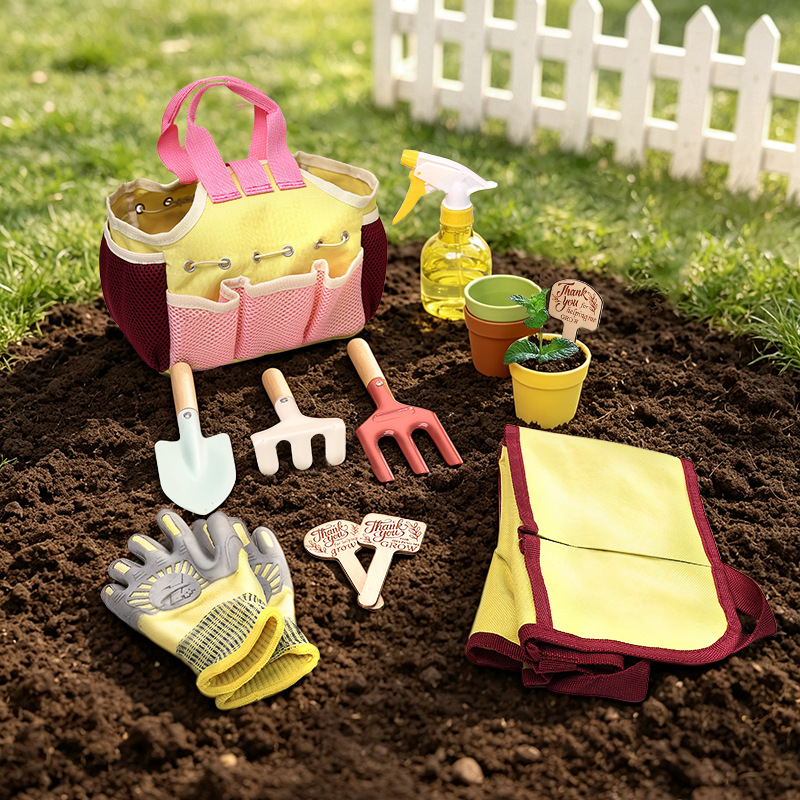 Kids Outdoor Garden Set - Ensemble d'outils de jardin pour enfants,