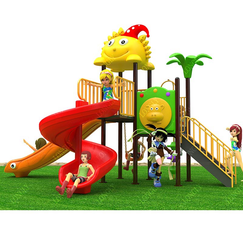Kids Outdoor Playground - Toboggan en plastique commercial 450x270x280cm pour