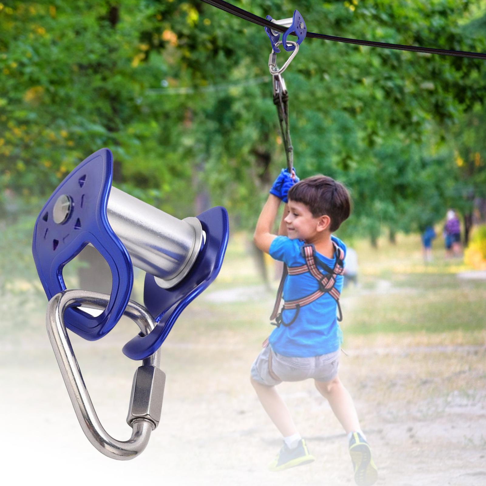 Kids Outdoor Obstacle Course - Kit de zipline robuste avec chariot
