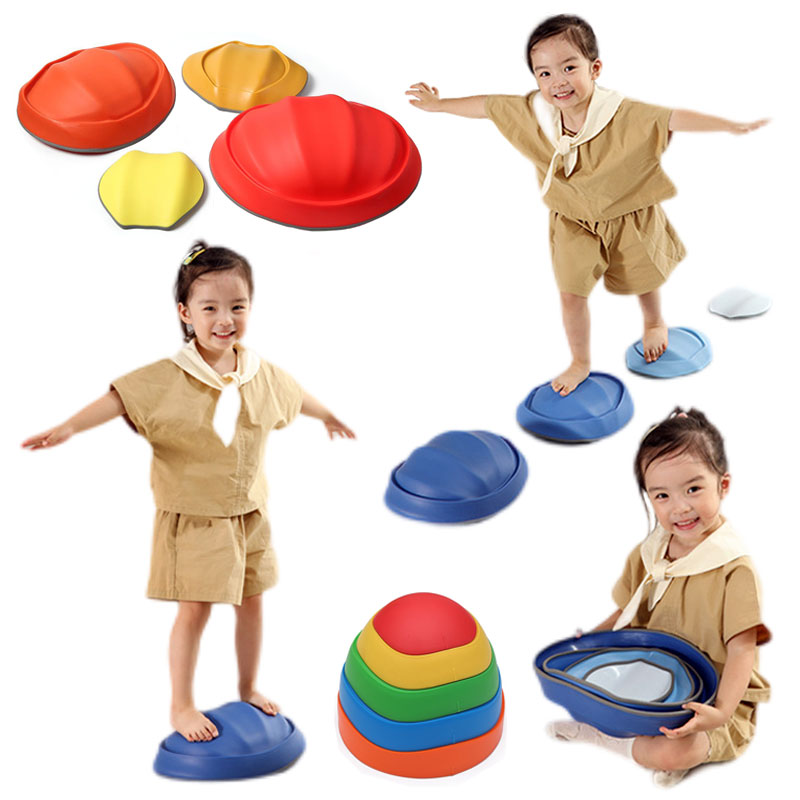 Kids Outdoor Obstacle Course - Balance Stepping Charbon pour enfants, surface