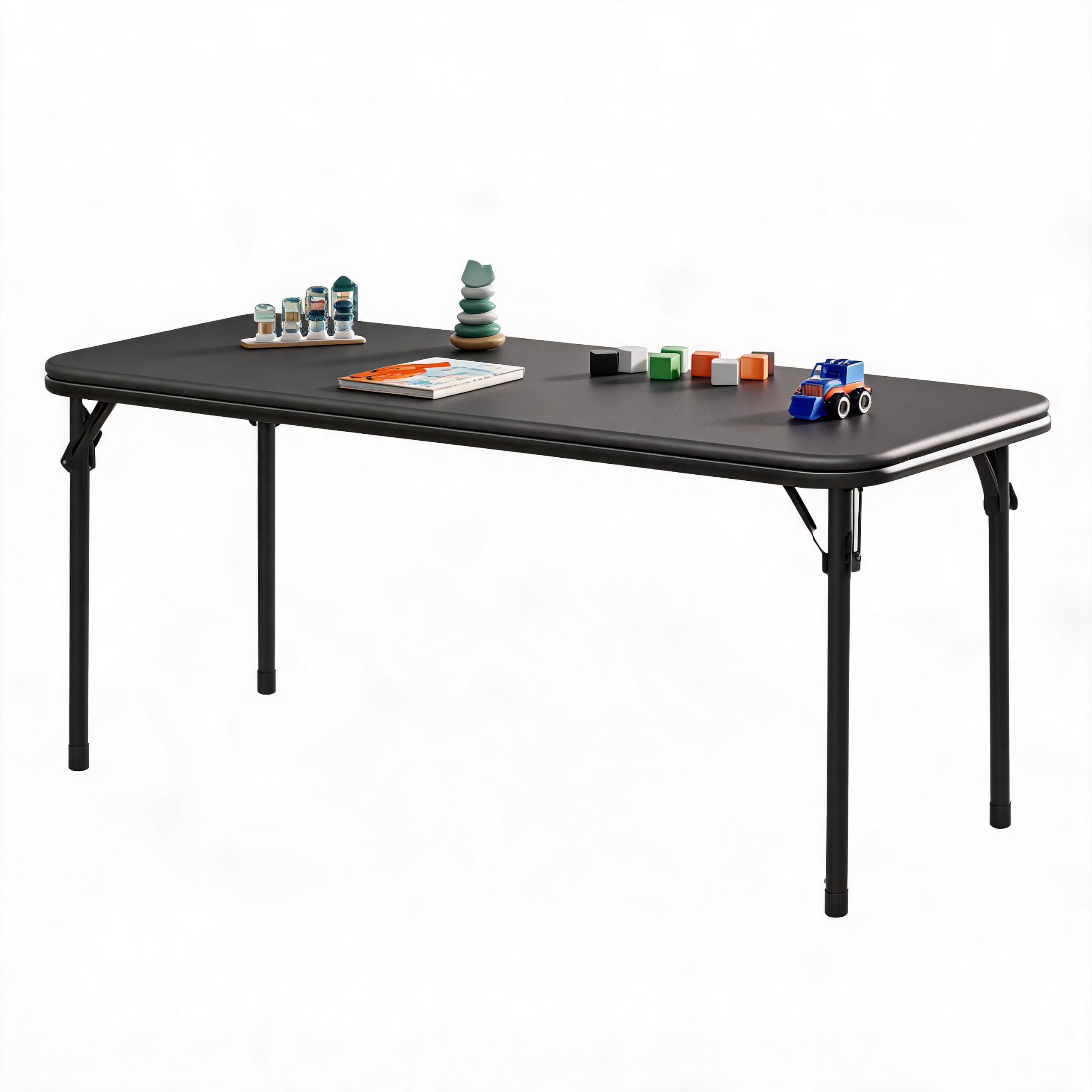 Kids Outdoor Folding Table - Table pliante rectangulaire de 47 pouces,