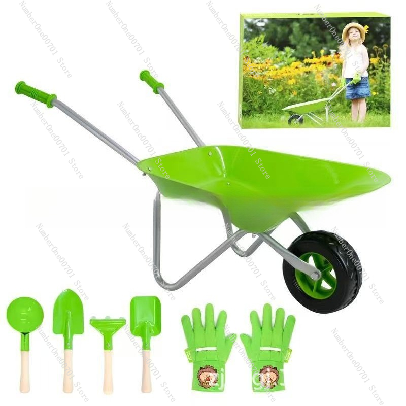 Kids Outdoor Garden Set - Brouette d'extérieur pour enfants, ensemble de