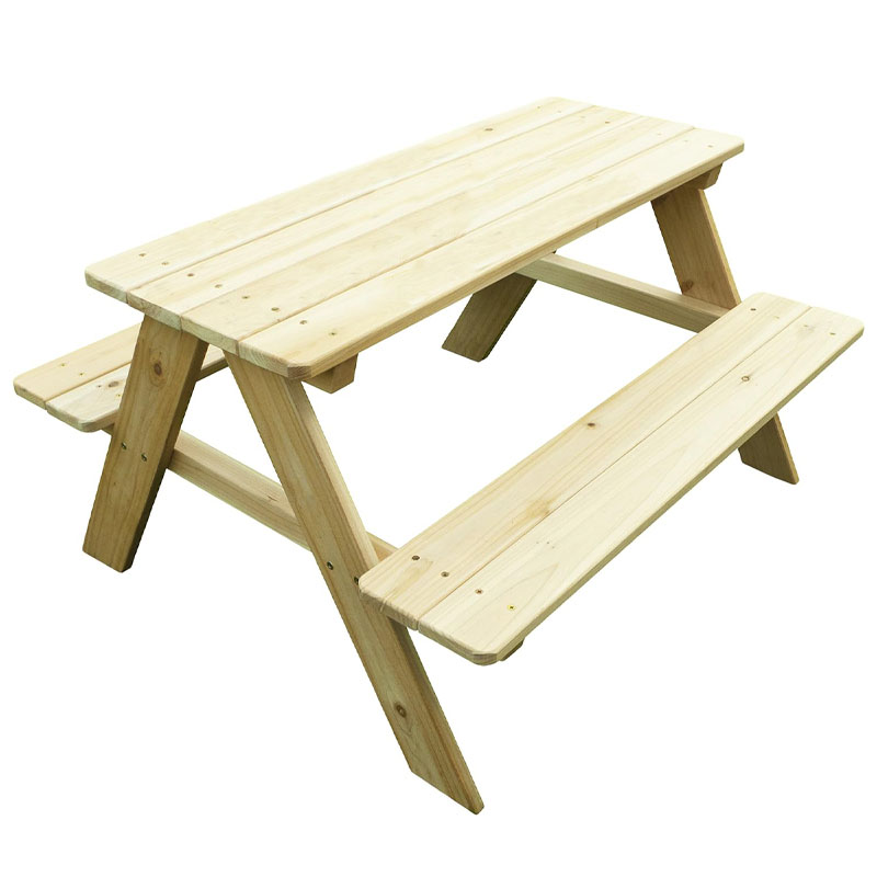 Kids Outdoor Bench - Table de pique-nique en bois pour