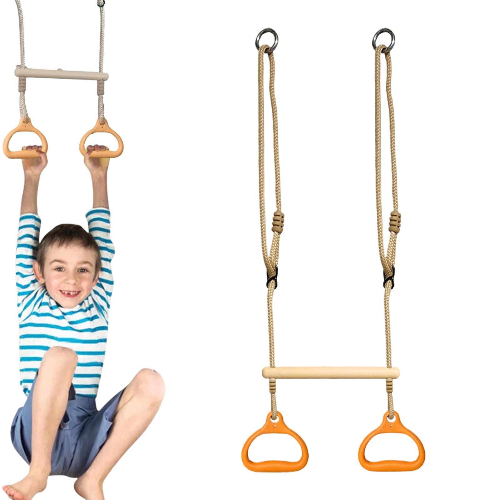Kids Outdoor Gym Equipment - Barre pivotante, équipement de gymnastique, anneaux,