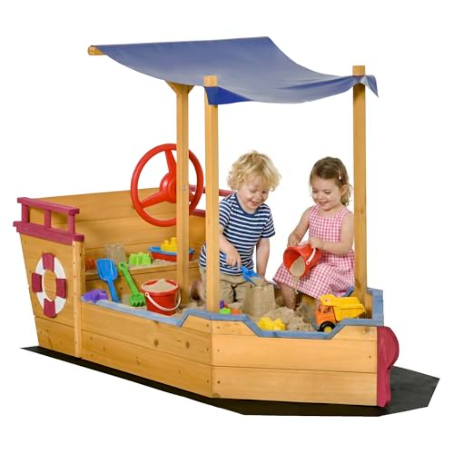 Kids Outdoor Bench - Bac à sable en bois pour