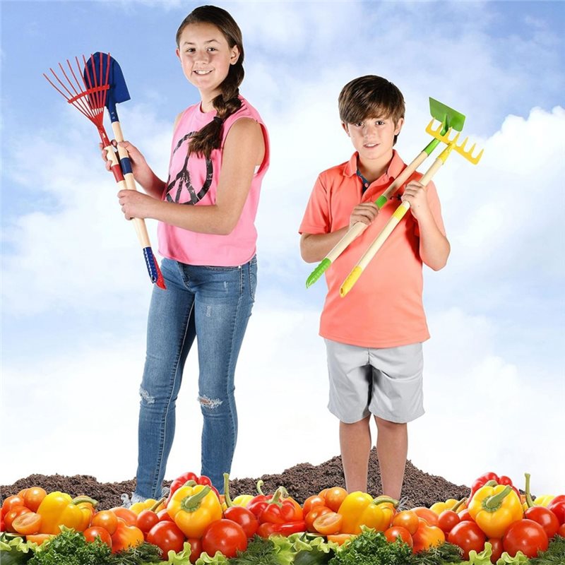 Kids Outdoor Garden Set - Ensemble d'outils de jardin pour enfants,