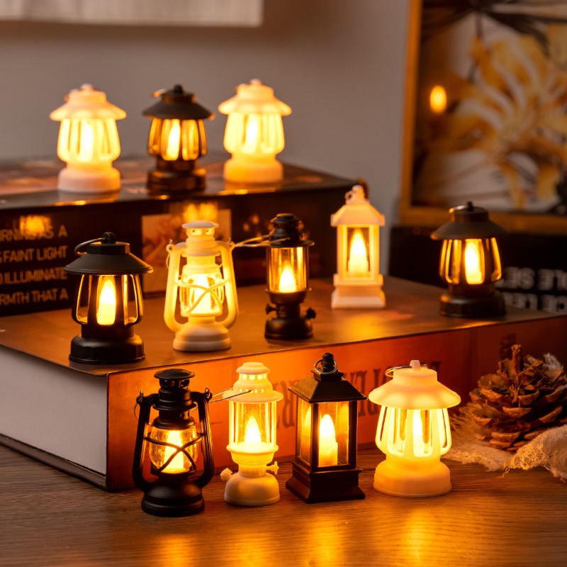 Kids Outdoor Cubby House - 6cmMini Led rétro brillant poney lanterne