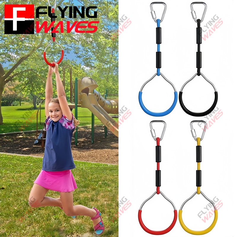 Kids Outdoor Obstacle Course - Anneau de gymnastique suspendu pour enfants,