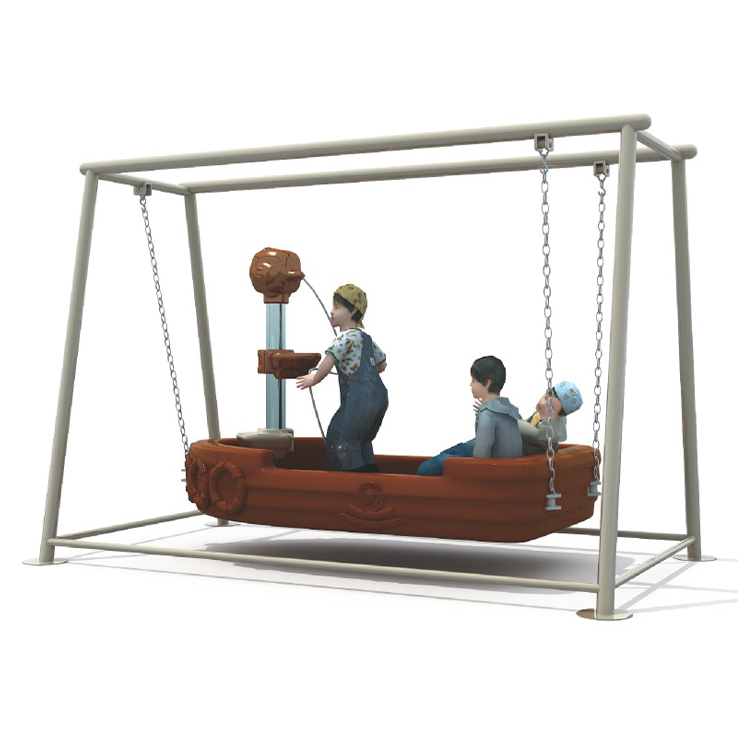 Kids Outdoor Playground - Chaise pivotante en forme de bateau