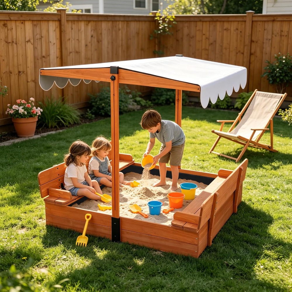 Bac à sable en bois pour enfan - Kids Outdoor Bench avis et prix