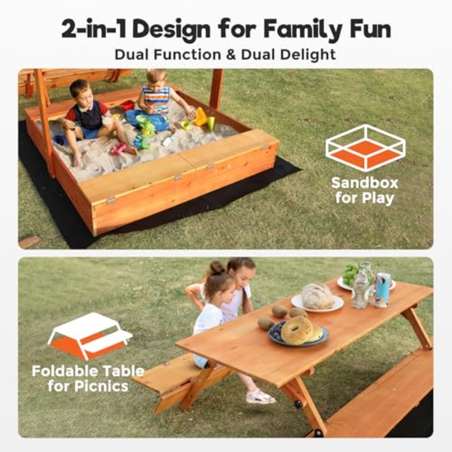 Bac à sable en bois pour enfan - Kids Outdoor Bench avis et prix