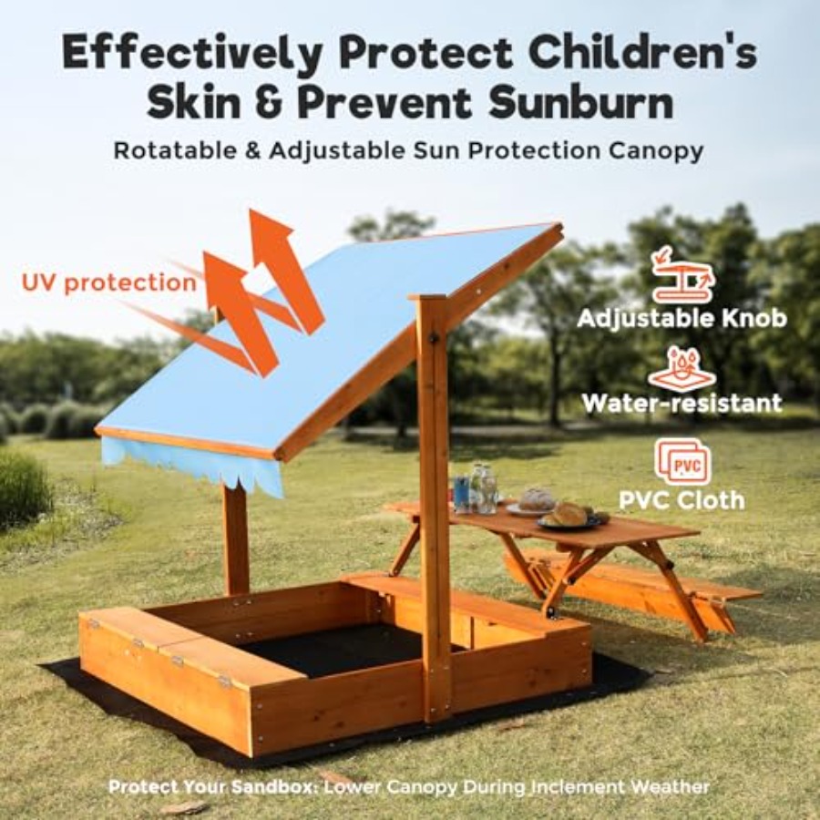 Bac à sable en bois pour enfan - Kids Outdoor Bench avis et prix