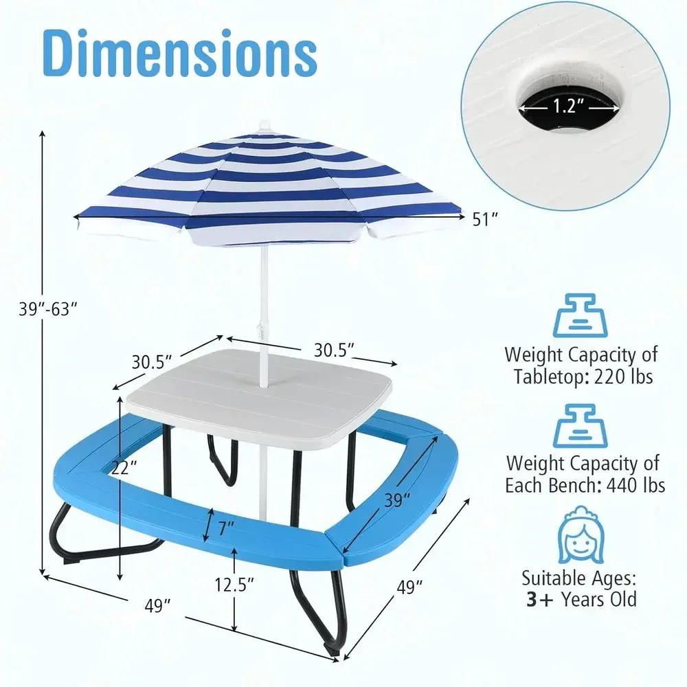 Table de pique-nique pour enfa - Kids Outdoor Bench avis et prix