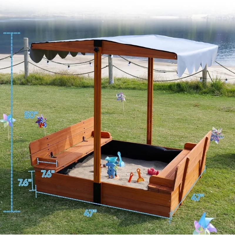 Bac à sable en bois pour enfan - Kids Outdoor Bench avis et prix