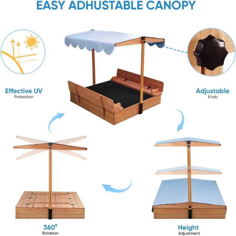 Bac à sable en bois pour enfan - Kids Outdoor Bench avis et prix