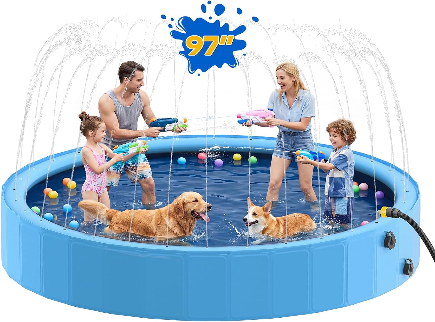 Pataugeoire pliable en PVC gra - Sprinkler Splash Pad avis et prix