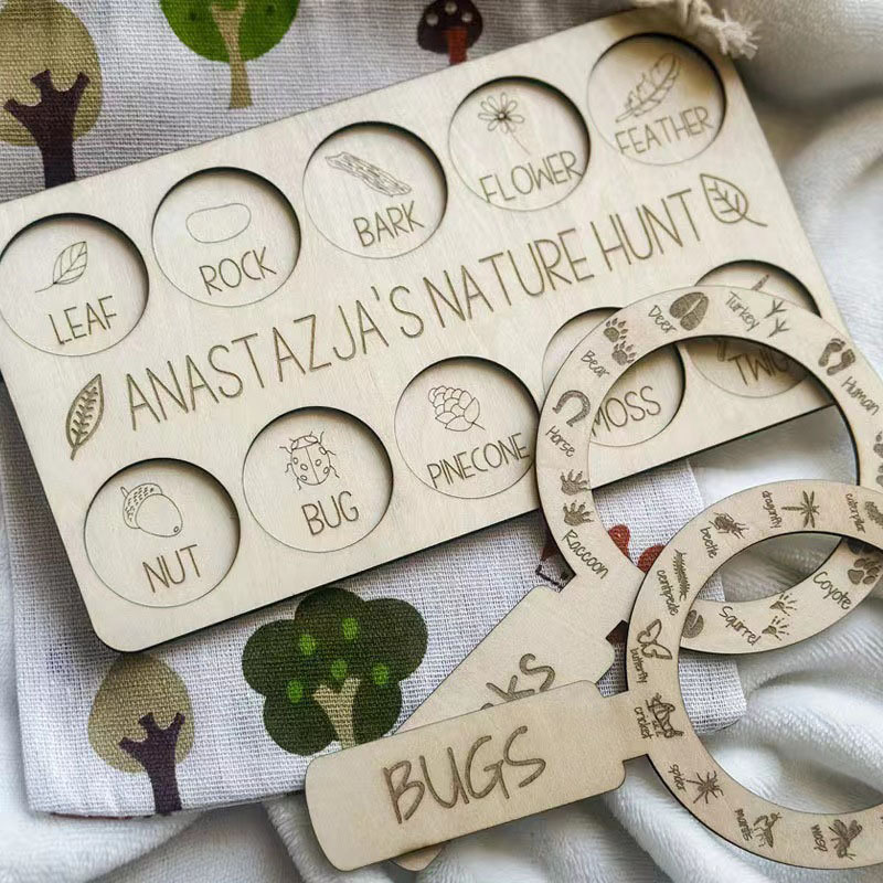 Panneau en bois personnalisé p - Kids Outdoor Nature Scavenger Hunt avis et prix