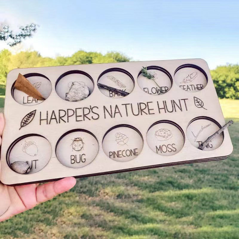 Panneau en bois personnalisé p - Kids Outdoor Nature Scavenger Hunt avis et prix